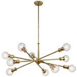 Armstrong Chandelier - Natural Brass