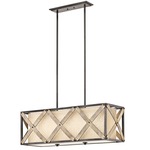 Cahoon Linear Chandelier - Anvil Iron / Beige