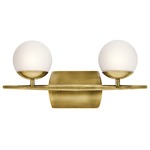 Jasper Bathroom Vanity Light - Natural Brass / Satin Etched