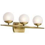 Jasper Bathroom Vanity Light - Natural Brass / Satin Etched