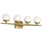 Jasper Bathroom Vanity Light - Natural Brass / Satin Etched