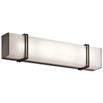 Impello Bathroom Vanity Light - Olde Bronze / Satin Etched