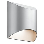 Wesley Outdoor Wall Sconce - Platinum / Clear Etched