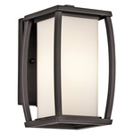 Bowen 1 Light Outdoor Wall Light - Architectural Bronze / Satin Etched