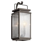 Manningham Outdoor Wall Light - Olde Bronze / Clear Seeded