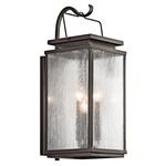 Manningham Outdoor Wall Light - Olde Bronze / Clear Seeded