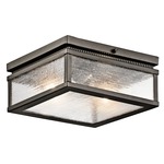 Manningham Outdoor Ceiling Light Fixture - Olde Bronze / Clear Seeded