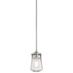 Lyndon Outdoor Pendant - Brushed Aluminum / Clear Seeded