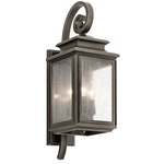 Wiscombe Park Outdoor Wall Light - Olde Bronze / Clear Seeded