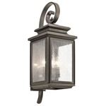 Wiscombe Park Outdoor Wall Light - Olde Bronze / Clear Seeded