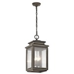 Wiscombe Park Outdoor Pendant - Olde Bronze / Clear Seeded