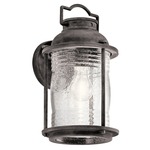 Ashland Bay 1 Light Outdoor Wall Light - Weathered Zinc / Clear