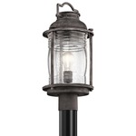 Ashland Bay Outdoor Post Mount - Weathered Zinc / Clear
