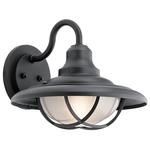 Harvest Ridge Outdoor Wall Light - Textured Black / Clear