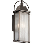 Harbor Row Outdoor Wall Sconce - Olde Bronze / Clear Seeded