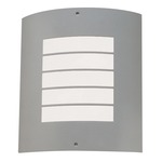 Newport Outdoor Wall Light - Brushed Nickel / White