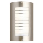 Newport Tall Outdoor Wall Light - Brushed Nickel / White