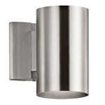 Cylinder Incandescent Downlight Wall Light - Brushed Aluminum