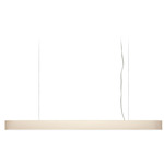 I-Club Long Slim Pendant - Brushed Nickel / Ivory White Wood