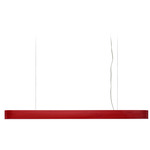 I-Club Long Slim Pendant - Brushed Nickel / Red Wood
