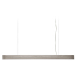 I-Club Long Slim Pendant - Brushed Nickel / Grey Wood