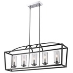 Mercer Linear Pendant - Black / Clear