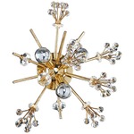 Constellation Ceiling Light Fixture - Gold / Firenze Clear