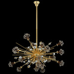 Constellation Oval Chandelier - Gold / Firenze Clear