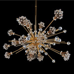 Constellation Oval Chandelier - Gold / Firenze Clear