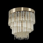 Espirali Semi Flush Ceiling Light - Gold / Firenze Clear