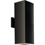 Up/Down Square Outdoor Wall Light - Black
