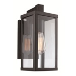 4075 Outdoor Wall Light - Black / Clear