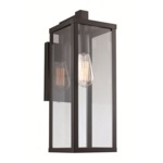 4075 Outdoor Wall Light - Black / Clear