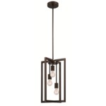 Box Pendant - Rubbed Oil Bronze