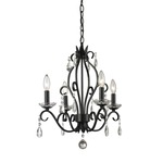Princess Crystal Chandelier - Matte Black / Crystal