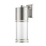 Luminata Outdoor Wall Sconce - Brushed Aluminum / Clear