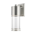 Luminata Outdoor Wall Sconce - Brushed Aluminum / Clear