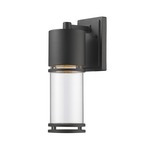 Luminata Outdoor Wall Sconce - Black / Clear