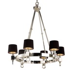 Jefferson Chandelier - Polished Silver / Black