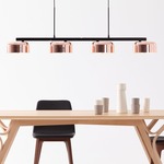 Lalu Plus Pendant - Matte Black / Shiny Copper