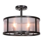 Danbury Semi Flush Ceiling Light - Matte Black