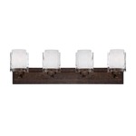 Kenswick Bathroom Vanity Light - Bronze / Clear