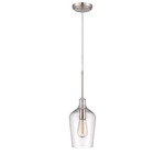 Signature 445 Pendant - Brushed Nickel / Clear