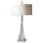Grancona Table Lamp - Polished Nickel / Off White