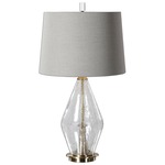 Spezzano Table Lamp - Clear Crackle / Light Grey