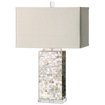 Aden Table Lamp - Capiz Shells / Light Beige