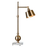 Laton Task Lamp - Brushed Brass / Crystal