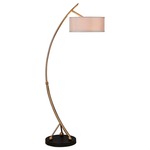 Vardar Floor Lamp - Brushed Brass / Rust Beige