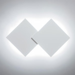 Puzzle Double Square Wall / Ceiling Flush Light - Matte White