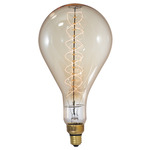 Grand Nostalgic Pear Med Base 60W 120V Antique Spiral - Antique
